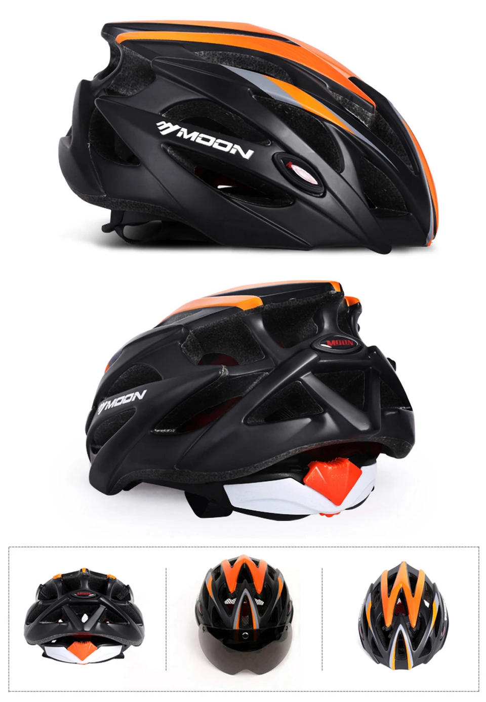 MOON 275g Магнитные очки Сверхлегкий велосипедный шлем с объективом в форме велосипеда шлем 25 вентиляционных отверстий Casco Ciclismo