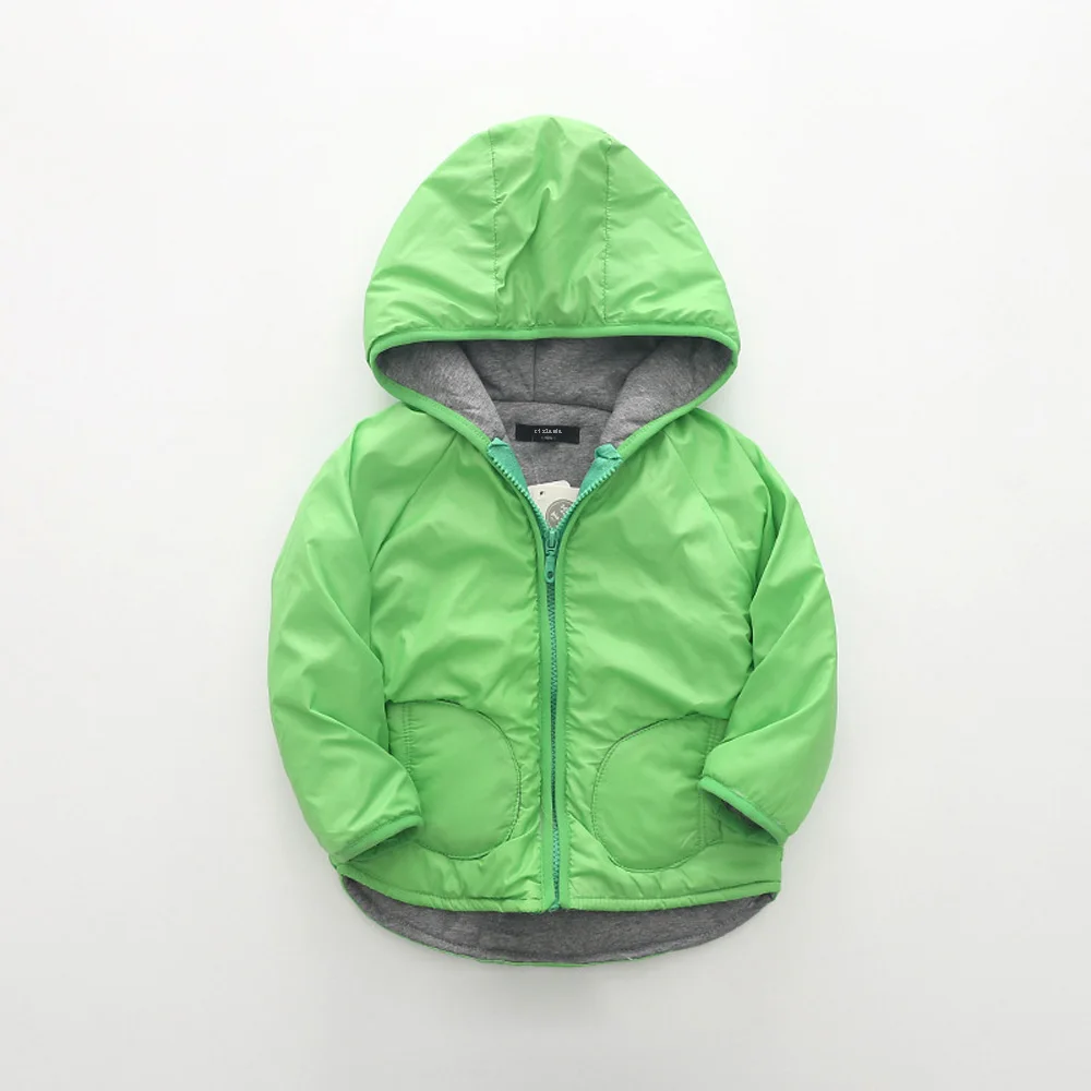 Детские худи для мальчика, куртка, пальто, детская верхняя одежда, плотное пальто, весенняя одежда для девочек, повседневная одежда с капюшоном, акция, верхняя одежда, пуховик - Цвет: Зеленый
