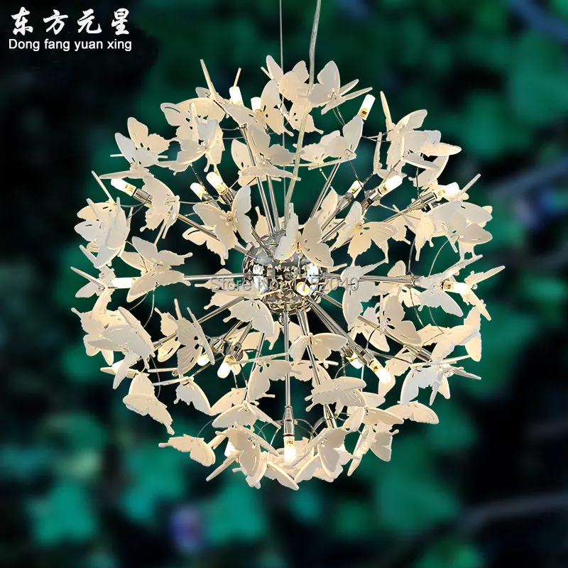 

acrylic light chandelier LED lamp butterfly design hanging light restaurant lighting