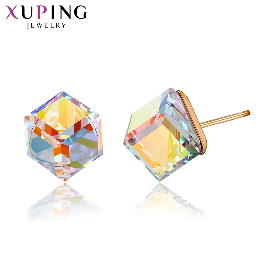

Xuping Jewelry Colorful Studs Earrings Colorful Crystals from Swarovski Elegant Minimalist Style Gifts for Women S174.8-20628