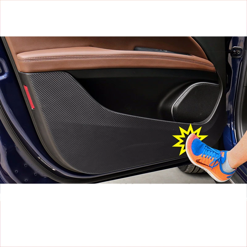 

Lsrtw2017 Carbon Fiber PVC Car Anti-kick Door Sticker film for Alfa Romeo Stelvio 2016 2017 2018 2019 2020 Window sticker