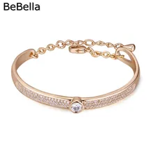 Классический браслет круглой формы сделанный с квадратным Цирконий высокого качества для девочек Рождественский подарок