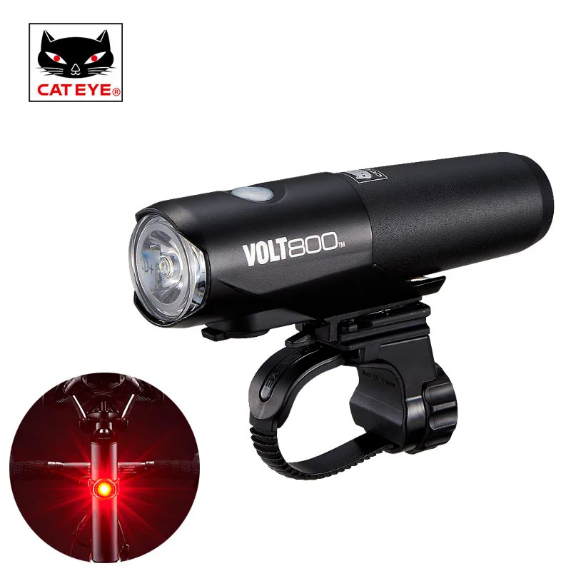 Discount CATEYE Professional Cycling Light Waterproof Bicycle Front Handlebar Light USB Rechargeable Super Bright Light Volt400 Volt800 0