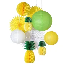 Tropical Summer Party Decoration Set (Yellow,Green) Honeycomb Pineapple Paper Lantern/Fans/Balls Luau Hawaiian Party Backdrop Tropical Summer Party Decoration Set (Yellow,Green) Honeycomb Pineapple Paper Lantern/Fans/Balls Luau Hawaiian Party Backdrop