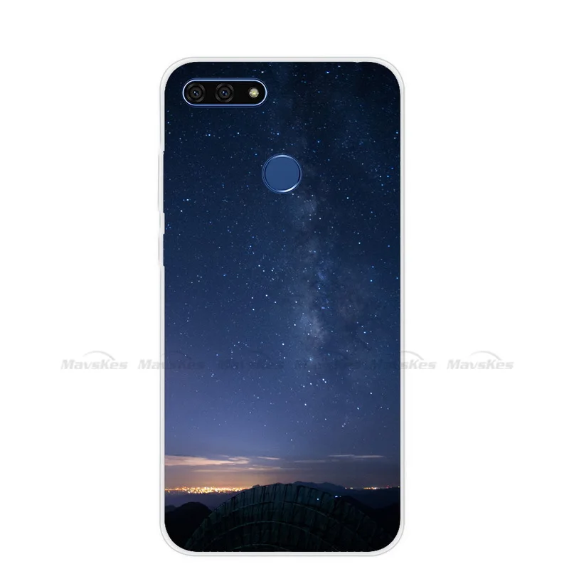 Чехол для Huawei Honor 7C 5 7 дюйма чехол накладка из мягкого силикона и ТПУ чехлы C