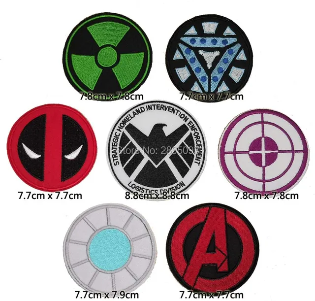 the avenger logos embroidered