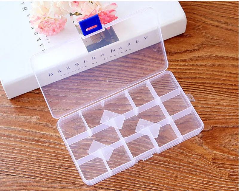 Practical Adjustable Compartment Plastic Storage Box Jewelry Earring Bead Screw Holder Case Display Organizer Container d1