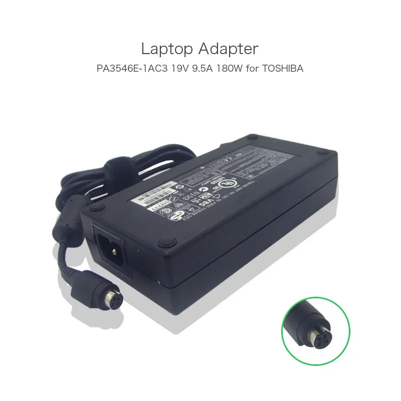 100 Original 19V 9.5A 180W 4 Holes Power Adapter Laptop for Toshiba PA