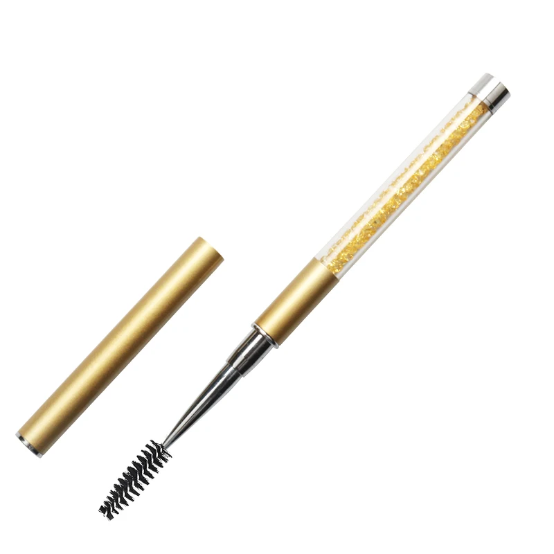Аппликатор для туши для ресниц ручка со стразами многоразовые кисти для макияжа Набор инструментов для наращивания ресниц - Handle Color: golden