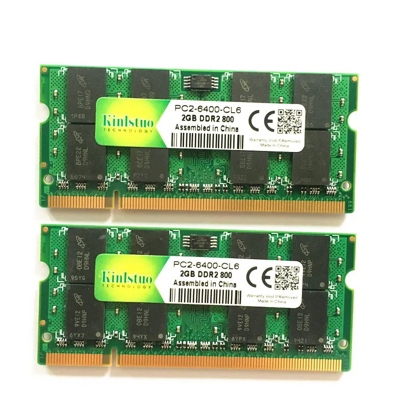 Kinlstuo 4 Гб(2x2 Гб) DDR2 800 МГц 667 МГц ноутбук память 200-pin SODIMM ноутбук ram