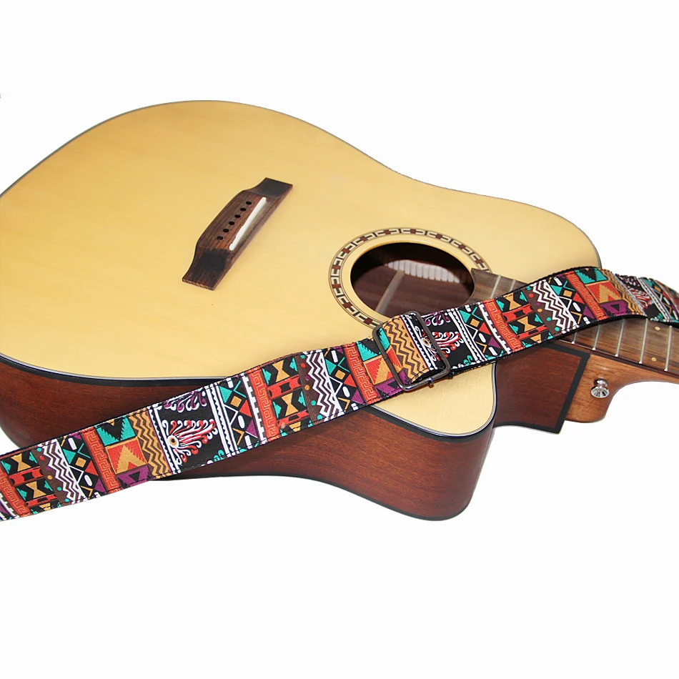 Кожаный ремень для гитары Rockyou хлопчатобумажный длина ремешка 145 см|guitar strap black|strap