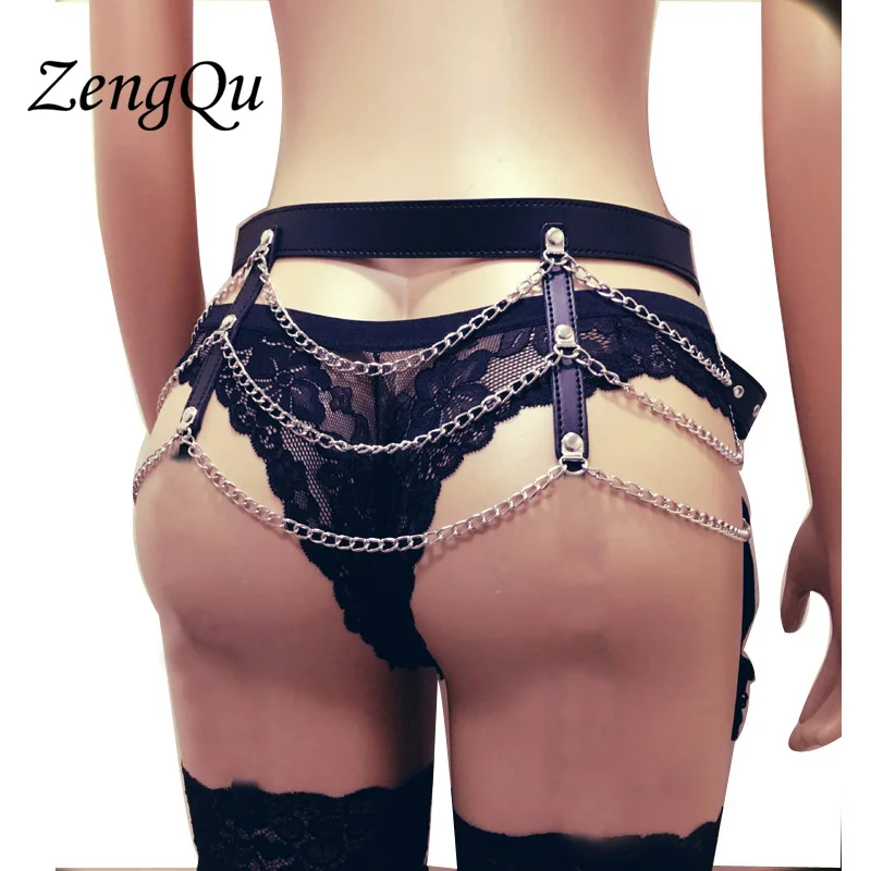 

Men Women Unisex New Fashion 3 Layer metal chain belt Sexy Long tassel waist belt Night club Accessory Men Belt