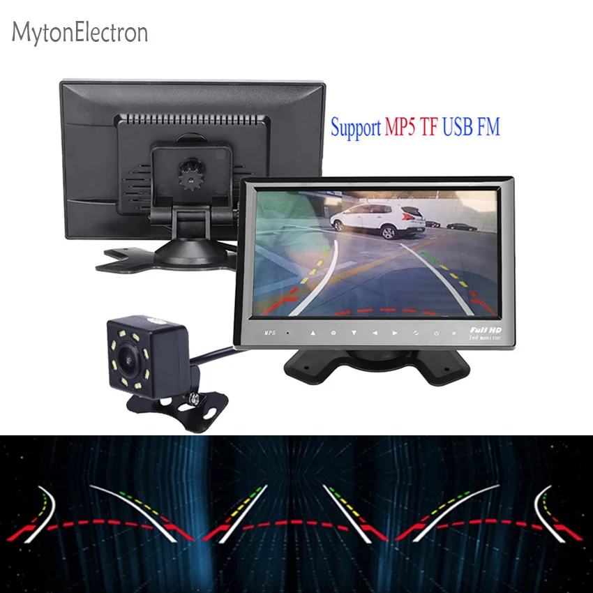 

Dynamic Trajectory Steering wheel control Parking Backup RearView Reverse Reversing Camera + Screen 7 inch Car Monitor Mp5 USB