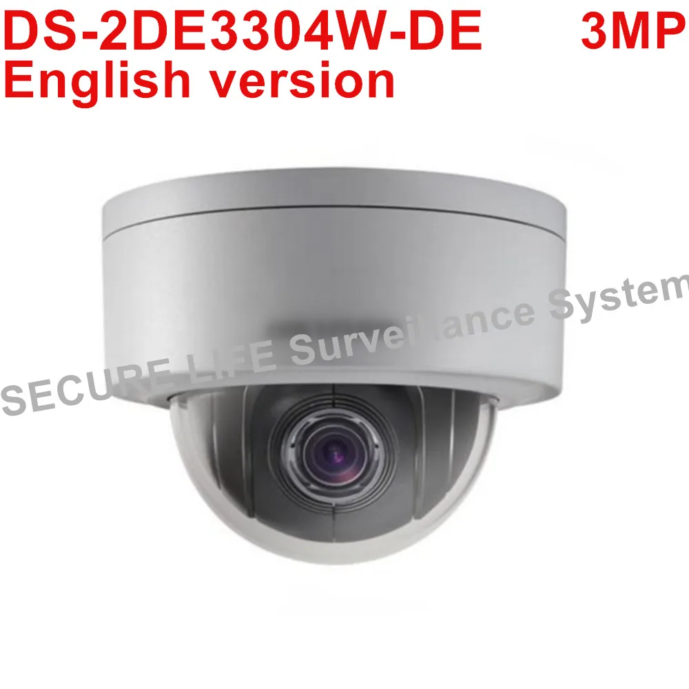 English version DS 2DE3304W DE 3MP network mini PTZ camera POE 4X optical zoom 2 8