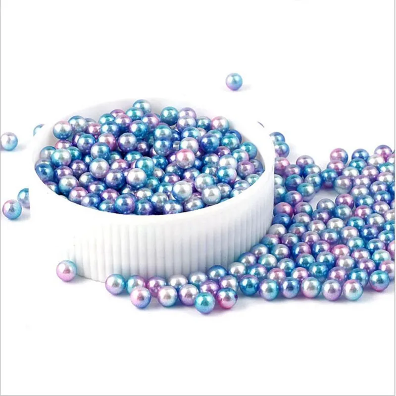 

(No Hole) Round Rainbow Color Imitation Pearls Beads Manicure Nail Art Crafts Decoration for DIY Jewelry Making 3/4/5/6/8mm Z874