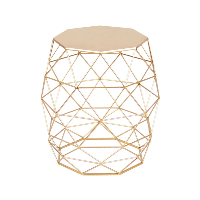 Metal Gold Color End Table Living Room Furniture Coffee Side Table
