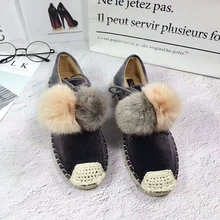 Vogue лоскутное помпоном эспадрильи модные женские туфли плоские легкие кожаные туфли на шнуровке женские Туфли без каблуков SWA0020