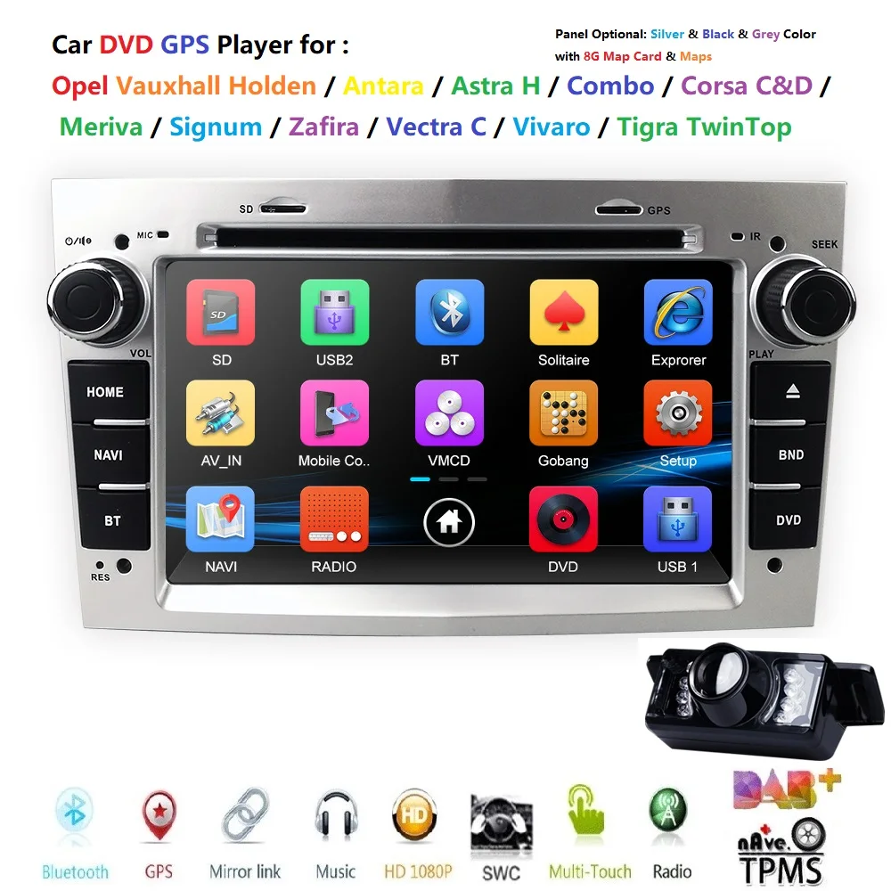 2DIN DVD GPS para Opel Astra H G J Vectra Antara Zafira Corsa Multimedia radio del coche de la pantalla de audio estéreo DAB + SWC FM/AM RDS
