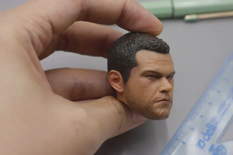 На заказ матовая голова Дамона Sculpt 1/6 Scale мужской солдат для 12 дюймов экшн-фигурки
