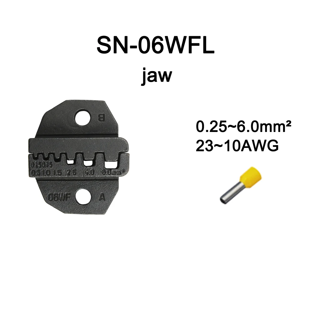 SN02WF SN06WF SN06WFL SN16WF SN01C SN02C SN0725 SN02WF2C мини EUROP СТИЛЬ штампы наборы для SN обжимной инструмент обжимные плоскогубцы челюсти - Цвет: SN-06WFL