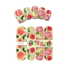 Water Stickers Nail Decals Full Cover Decal FLOWER ROSE LEAVES VEIN KITTEN CAT font b PUSSY