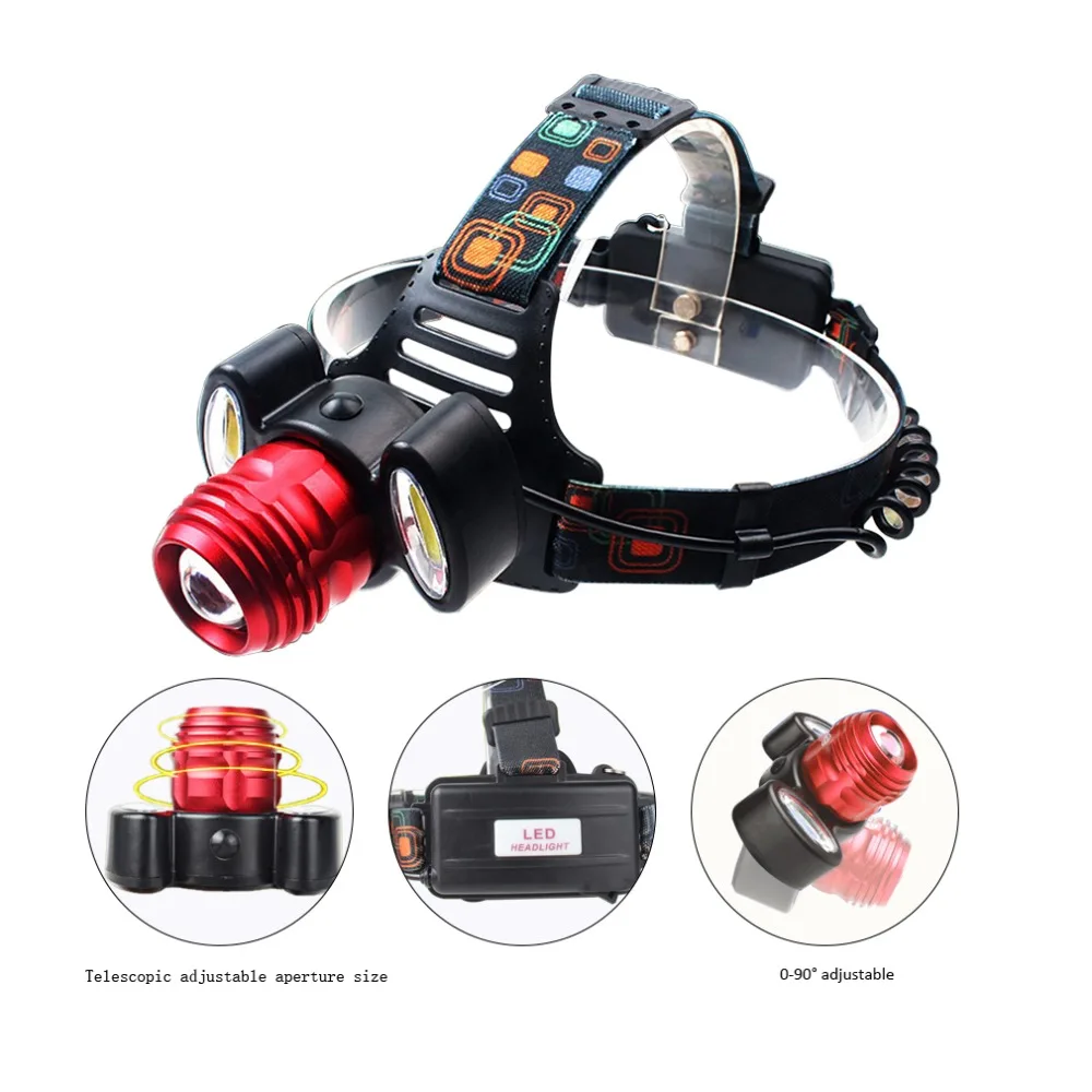 

Portable Long Range LED Headlight With Adjustable Light Head Night Hunting Light Outdoor Multifunctional COB Lamp