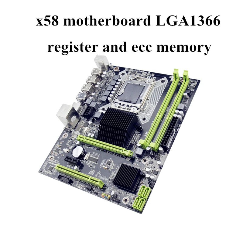 X58 LGA1366 материнская плата USB2.0 USB3.0 PCE3.0 32G поддержка регистра и сервера памяти ecc