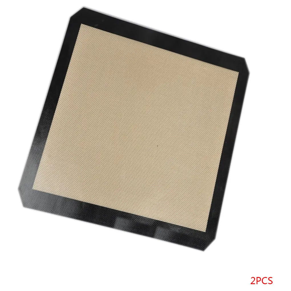 2pcs Reusable Fibreglass Silicone Baking Mat Heat-resistant Non Stick Liner Oven Sheet Meat Pastry