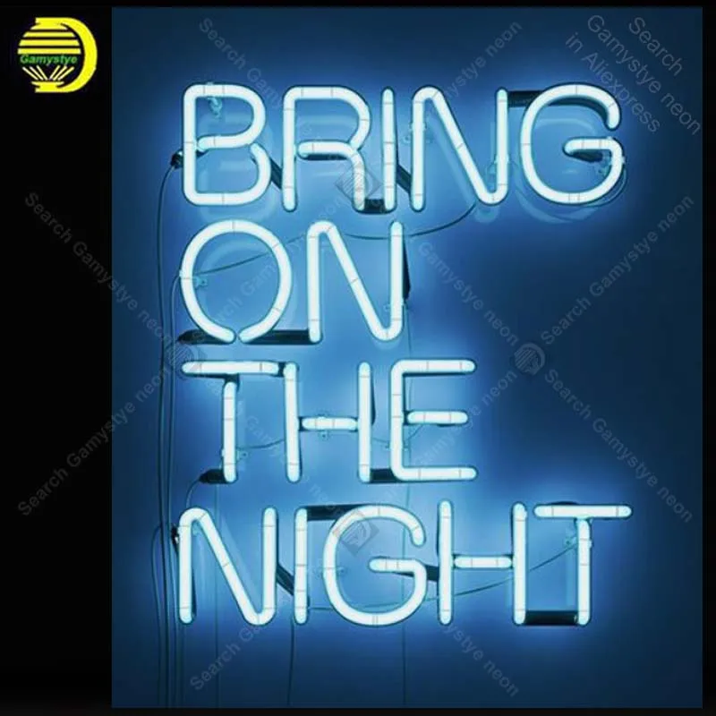 Best Neon Sign for Bring on the night Neon Bulb sign handcraft neon signboard neon art wall lights anuncio luminos with clear board