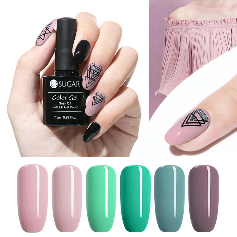 

UR SUGAR 7.5ml Series Pure Nail Color Gel Polish Soak Off UV LED Gel Lacquer Manicure Nail Art Gel Varnish UV LED Gel DIY