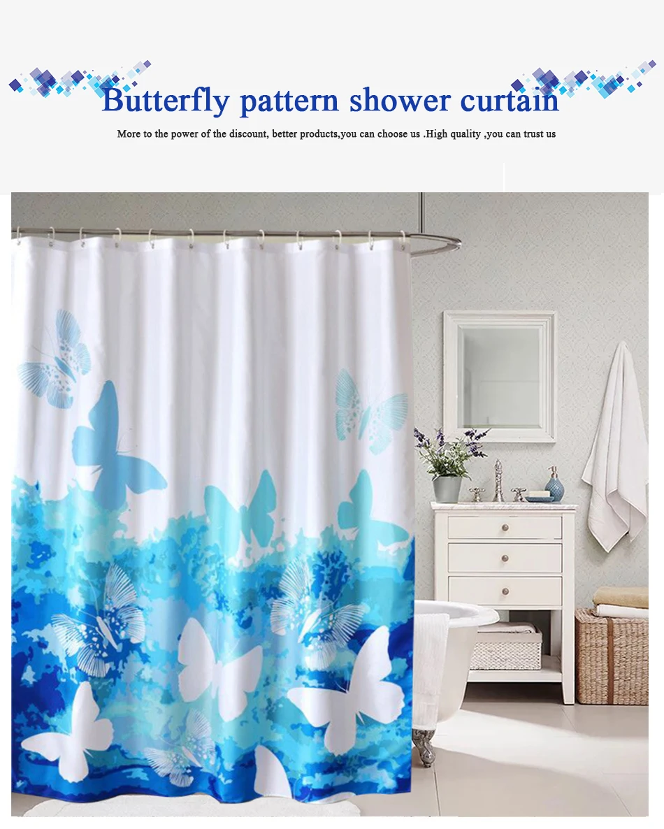 Butterflies Shower Curtain a1