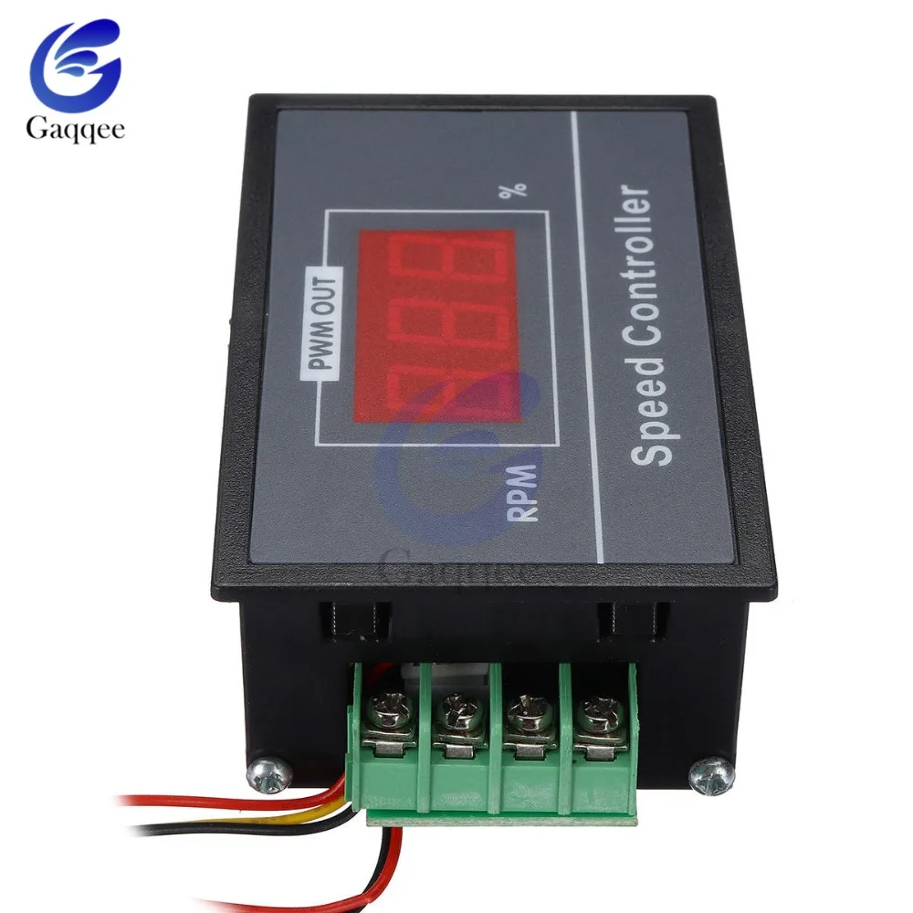 30A DC 6V-60V 12V 24V 48V PWM Motor Speed Controller Digital LED Display 0~ adjustable 15KHZ With potentiometer switch