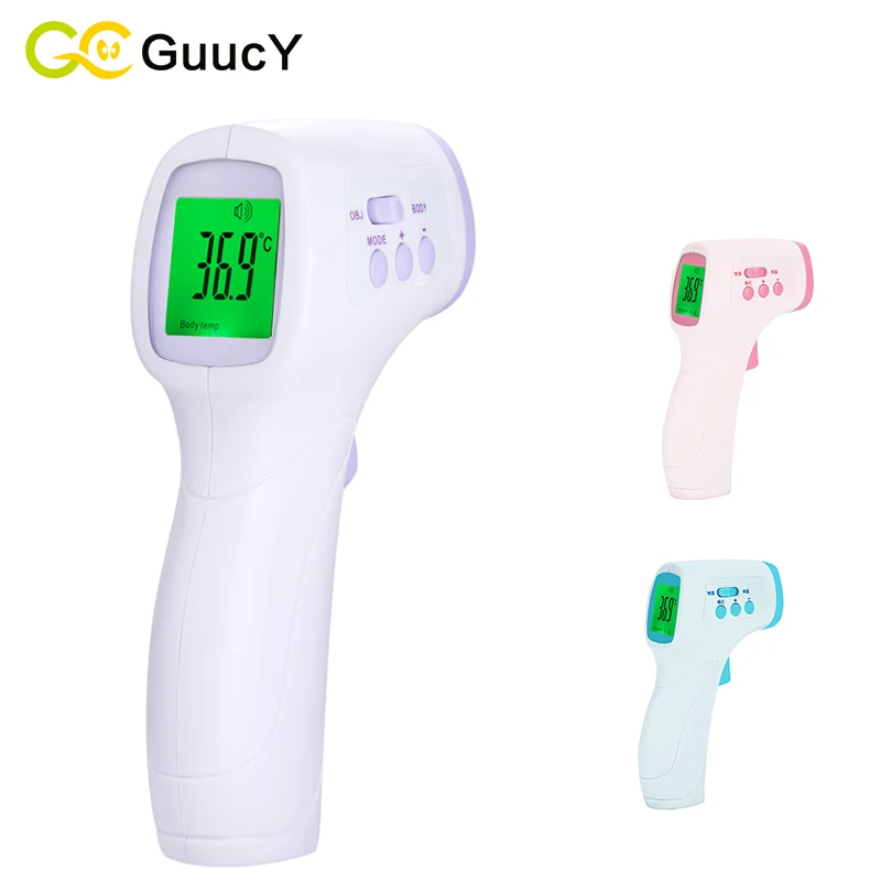 Lcd electronic digital infrared thermometer baby adult medical non contact forehead body fever for milk reusable