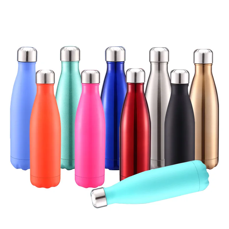 

Solid Color Vacuum Cup Water Bottle Stainless Steel Insulated Thermos Portable Sport Travel Thermos Bottle 500ml Drink Bottle