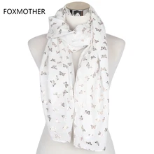 FOXMOTHER женский модный белый фиолетовый темно-синий металлическая Золотая фольга Бабочка Длинный шарф Женская шаль бабочка шарфы