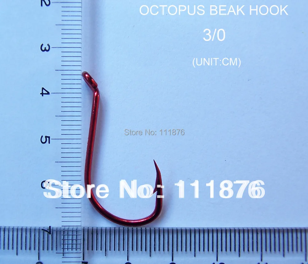100 XPremium Качество химически заточенный осьминог клюв крючки размеры 3/0, рыболовный крючок рыболовные снасти с бесплатной доставкой