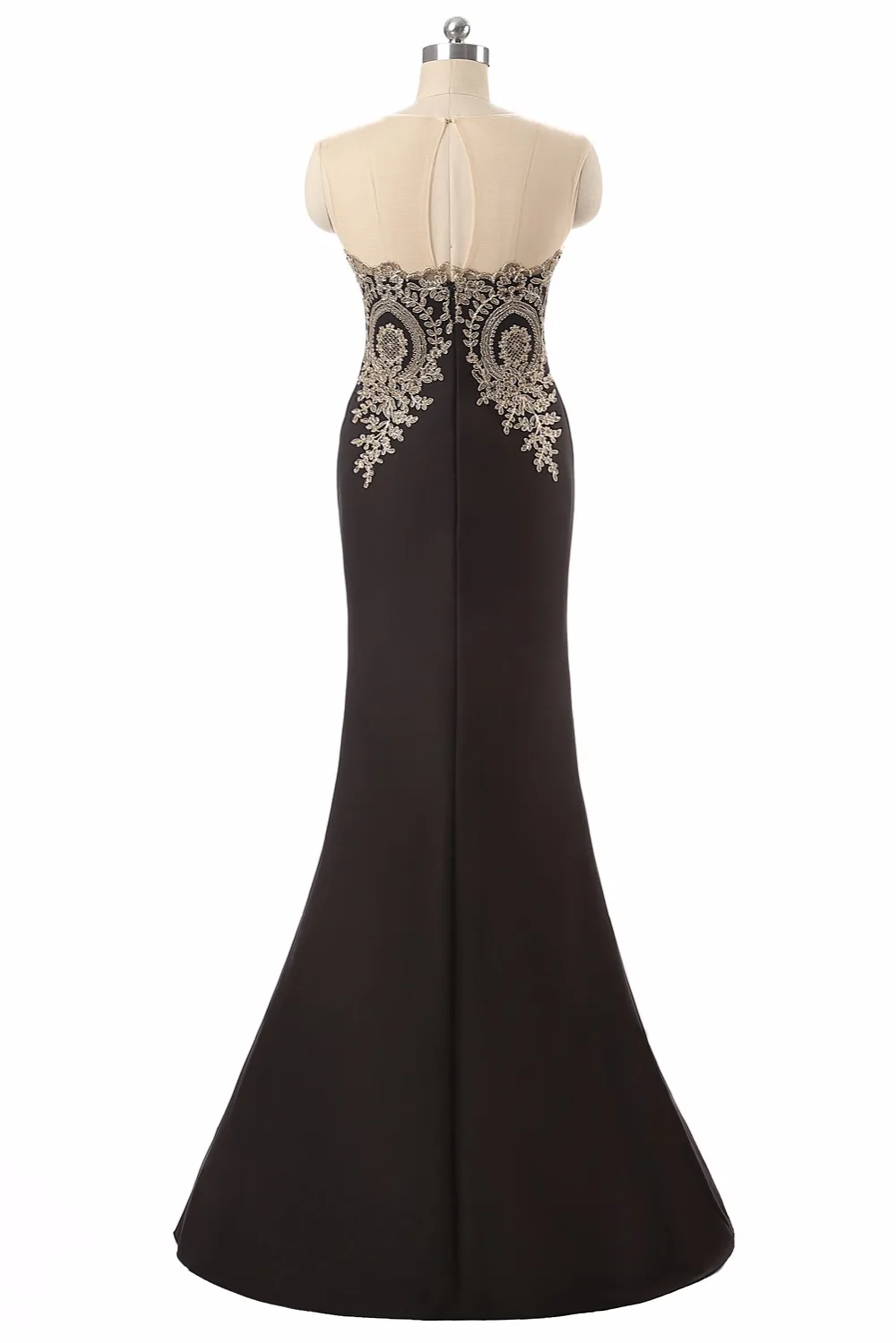 Black-Mermaid-Evening-Dresses-2017-Elegant-Robe-De-Soiree-Illusion-Sheer-Formal-Women-Prom-Party-Dress