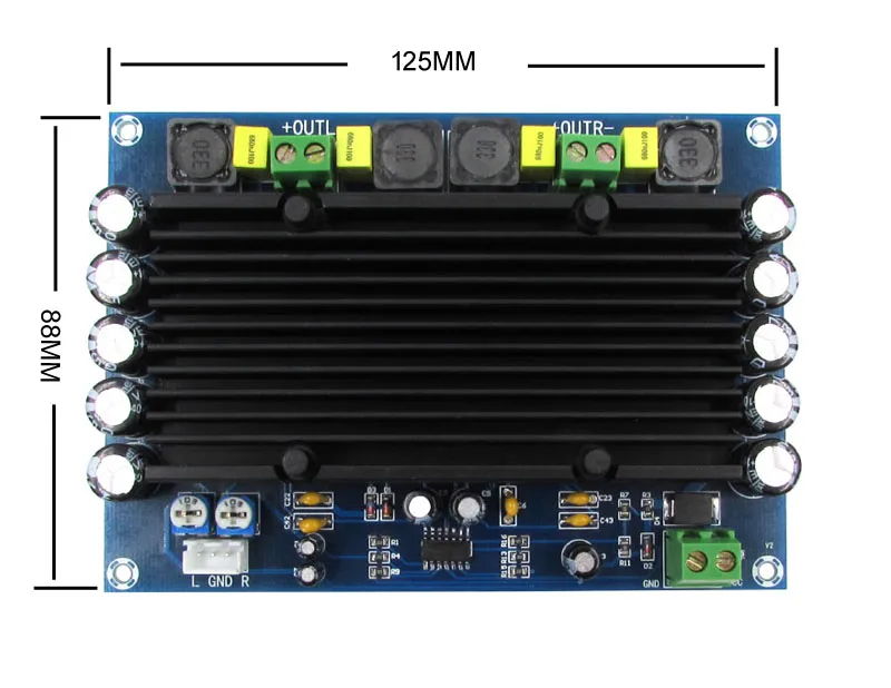 XH-M546 Предустановленная предступенчатая TPA3116D2 двухканальная 150 Вт x 2 Встроенная звуковая сверхмощная цифровая плата усилителя D2-002