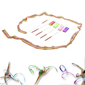 

Sport Entertainment Training Newly Design Dancing Ribbon Streamer Gym Rhythmic Rod Art Gymnastic Ribbons Ballet Twirling Stick
