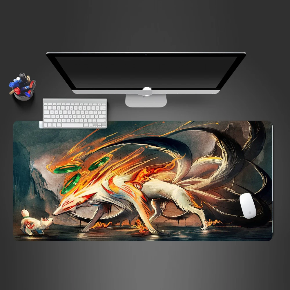 

Hot Selling Extra Large Mouse Pad Cool Naruto Anime Gaming Mousepad Anti-slip Natural Rubber Gaming Mouse Mat With Locking Edge