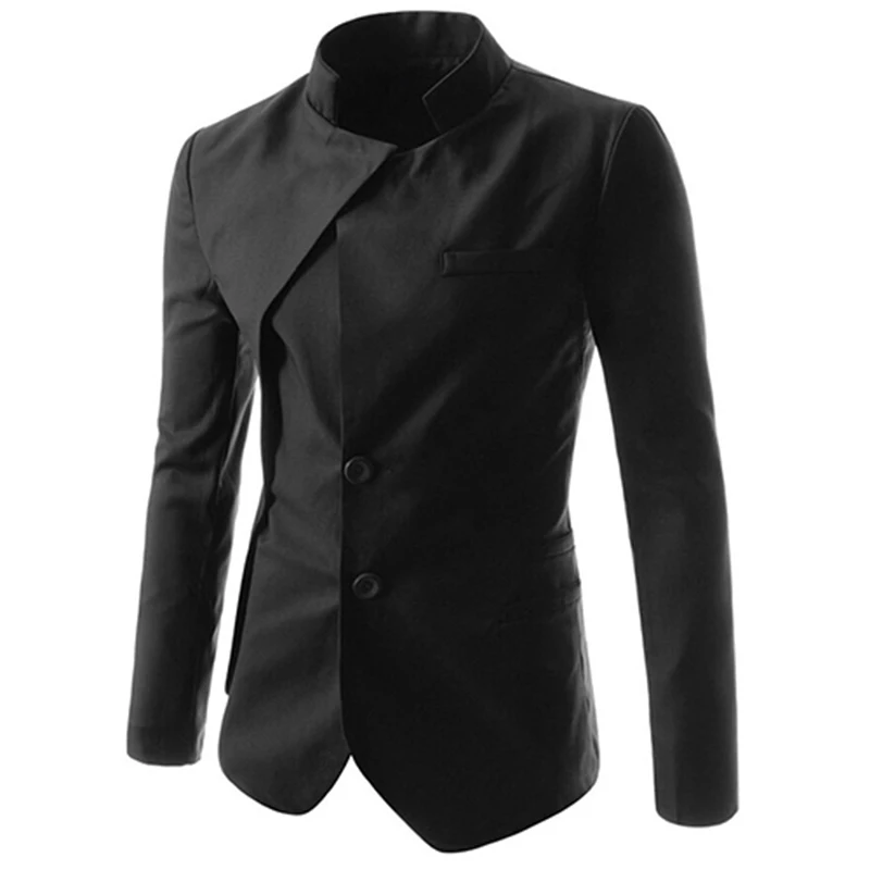 Chinese Style Mandarin Collar Men Solid Suit Jacket Best selling Men