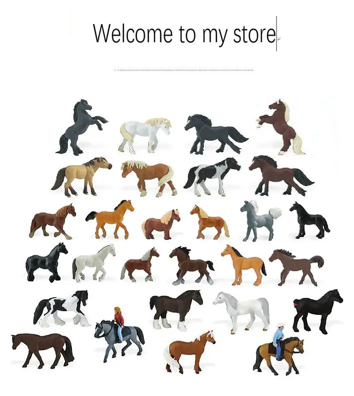 

pvc figure small horses model toy