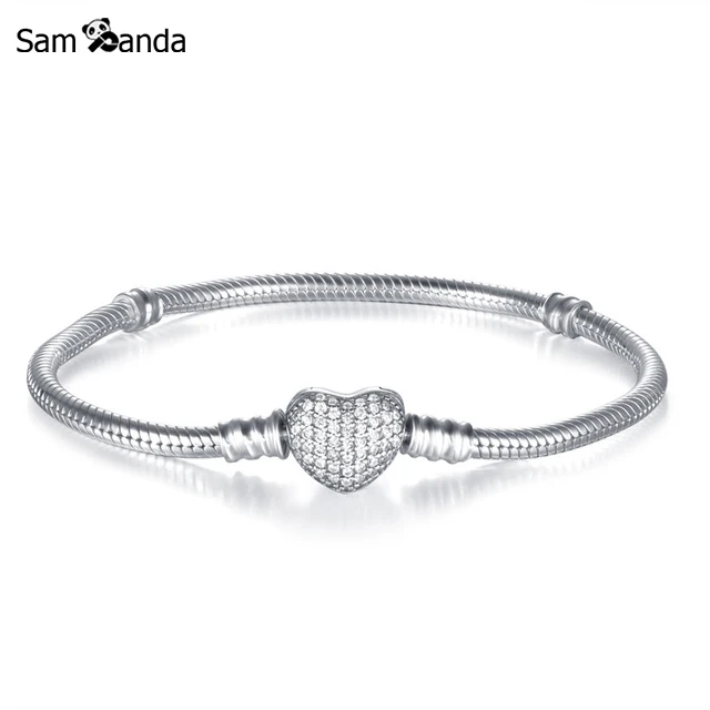 Женский браслет из серебра 925 пробы с подвеской змеей|charm jewelry|bracelet fitsterling silver charm