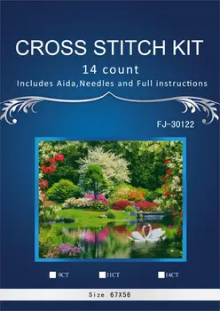 

11/14/16/18/27 Cross stitch Set Lovely Counted Cross Stitch Kit Spring lover park embroidery dim DMC ANCHOR