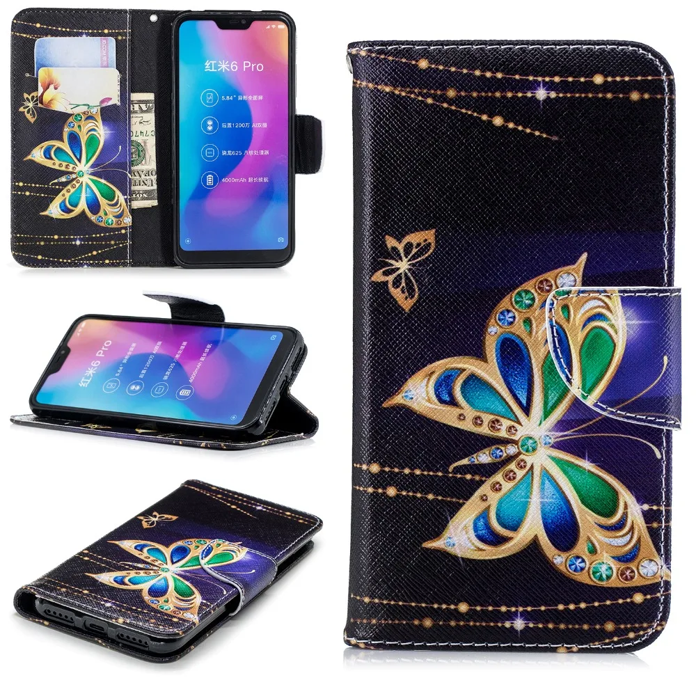 

For fundas Xiaomi Redmi 6 Pro Case Cover For coque Xiaomi Redmi 6 6A Redmi6A Case Cover + Card Holders