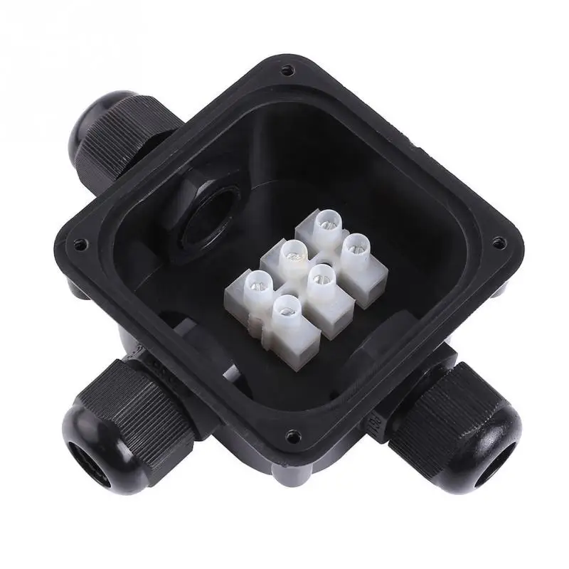Waterproof IP66 ABS Cable Wire Connector Gland Electrical Junction Box 2//3 Way