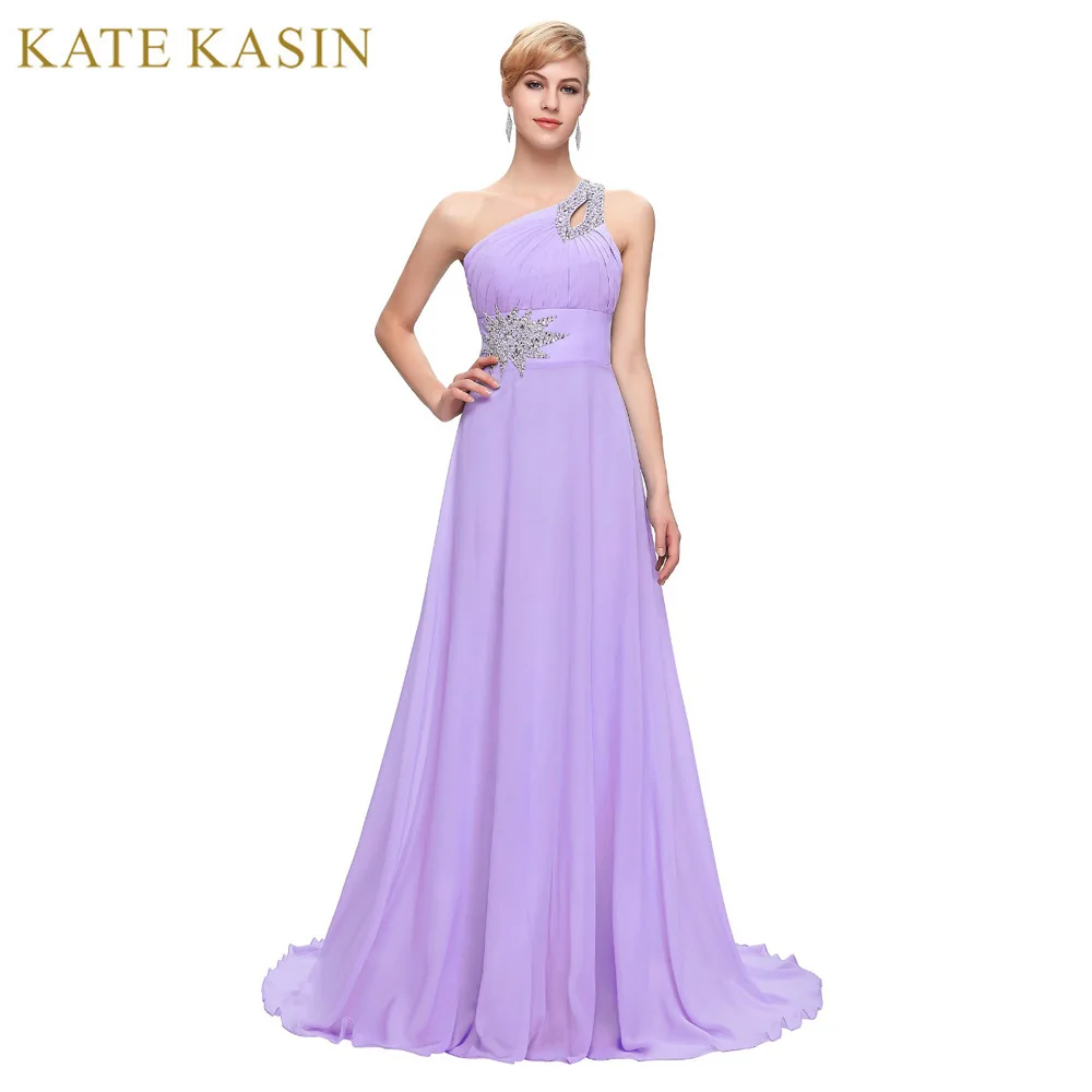 Buy Cheap Free Delivery Long Chiffon Bridesmaid Dresses One Shoulder