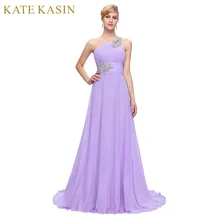 Gratis Pengiriman Panjang Chiffon Bridesmaid Dresses Satu Bahu Manik-manik Royal Blue Ungu Merah Pink Murah Bridesmaid Dress Gown 2949