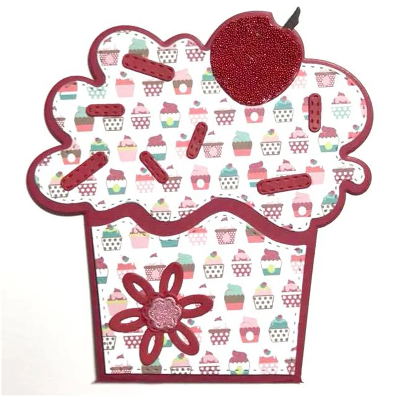 

Eastshape Sweets Cherry Cup Die Cake Metal Dies for Scrapbooking Card Making Album Crafts Diecuts Paper Die Template Stencils