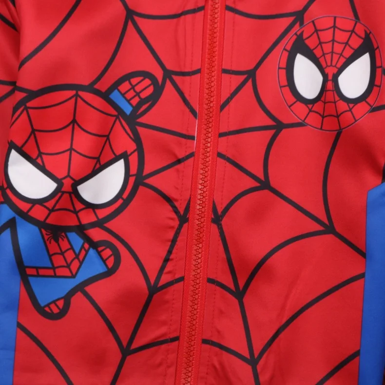 Spiderman Boys jackets hooded cartoon Children's Outerwear with zipper spring fashion kids coats Windbreaker child boys coats